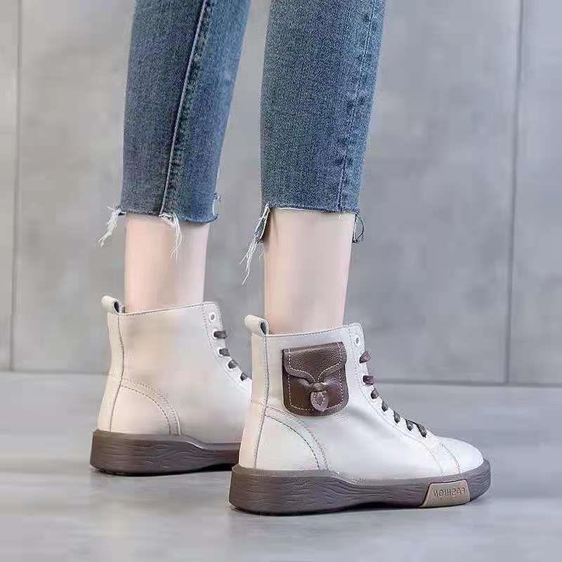 Women's New Flat-bottomed All-match Boots Elastic Band