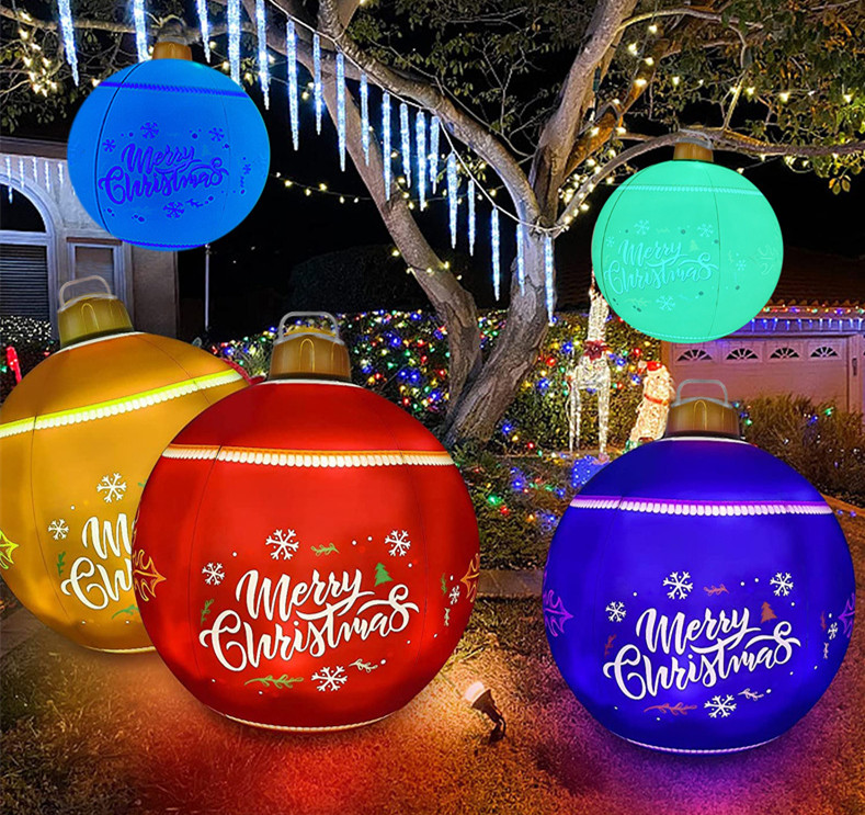 Title 4, Bola Inflable de Navidad Exterior con Luz LED D...