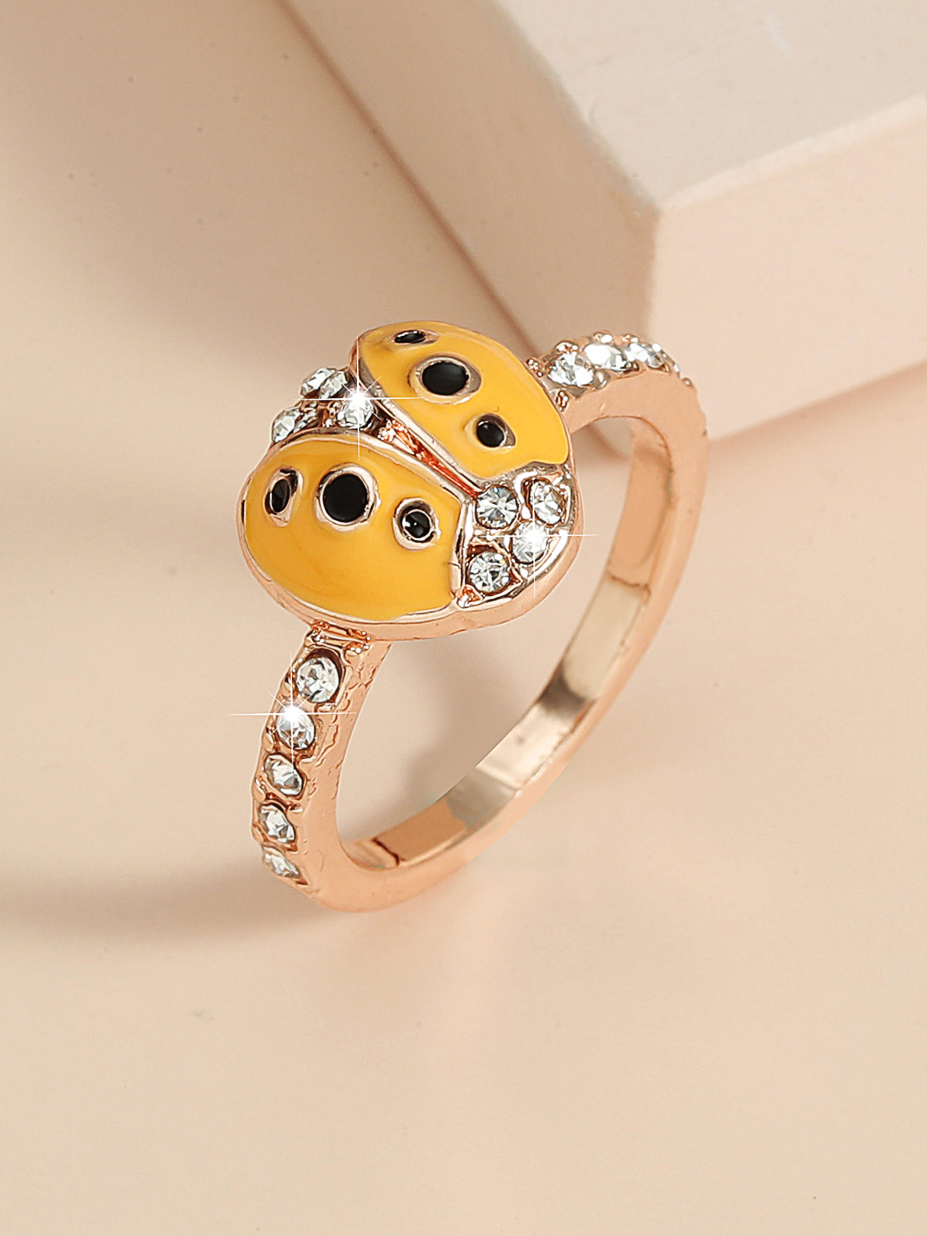Yellow Gold Accessories Loose Beads Clavicle Chain Ring