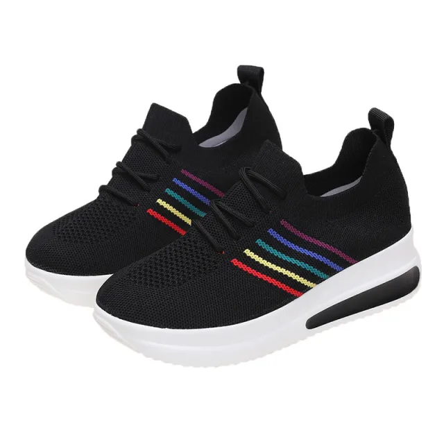 Air cushioned Fly knit Sneakers Black - Shop at LoveMi