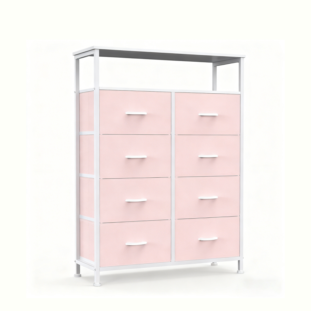 8-Drawer Fabric Dresser With Open Shelf, 45.9-inch Tall Storage Cabinet For Bedroom Closet Organization image 22