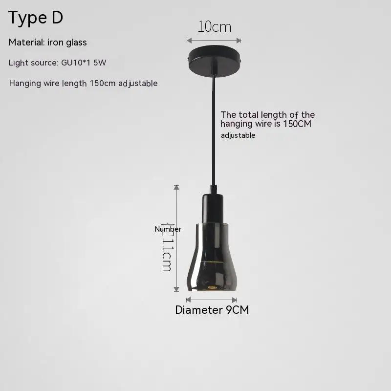 Creative Glass Shadow Chandelier LED Lighting Fixture