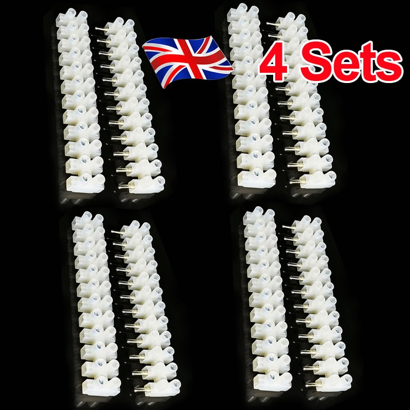 4X 6A 12 Way Block Plug In Terminal Strips Connector Blocks Male & Female 6amp — image 6