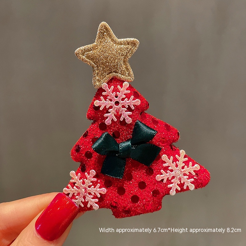 Snowflake Red Christmas Tree