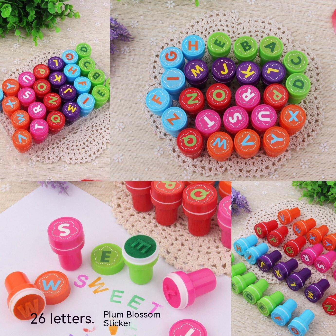 Letter Plum Stickers