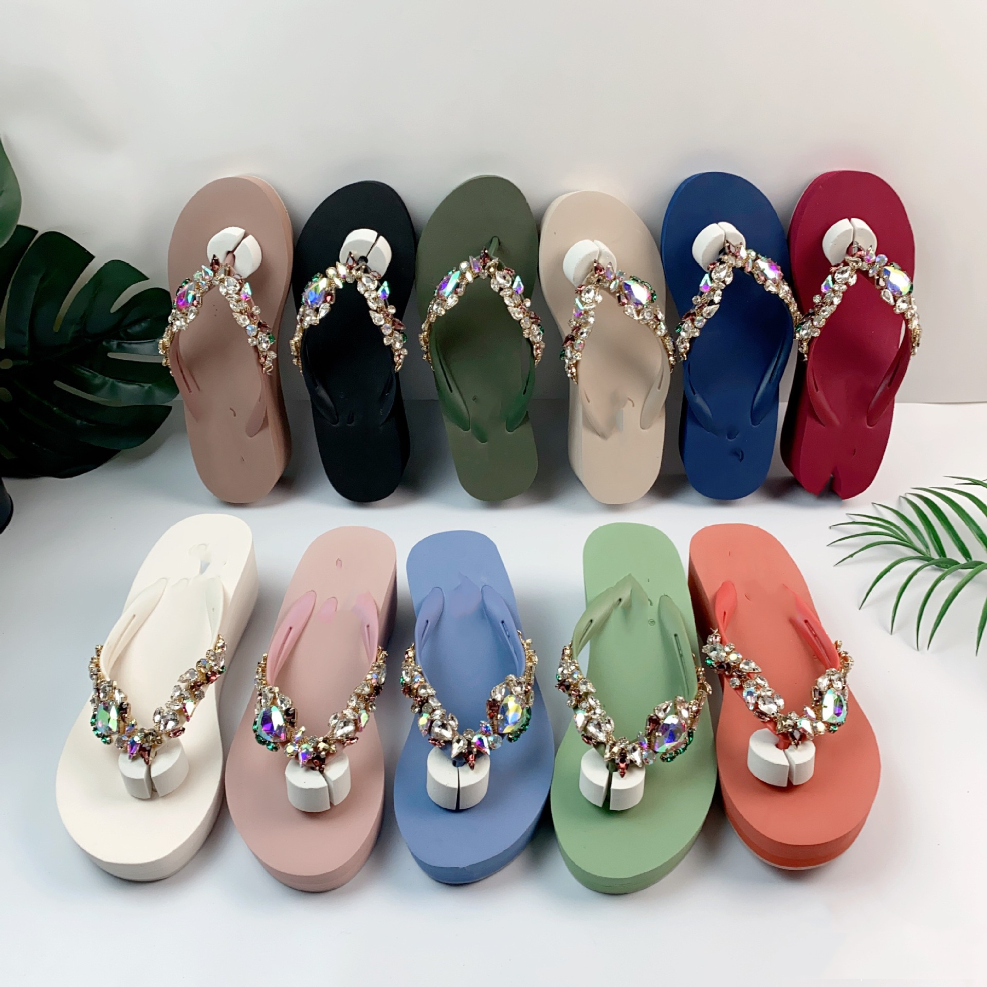 Title 6, Rhinestone Slippers Womens Summer Outdoor Beac...