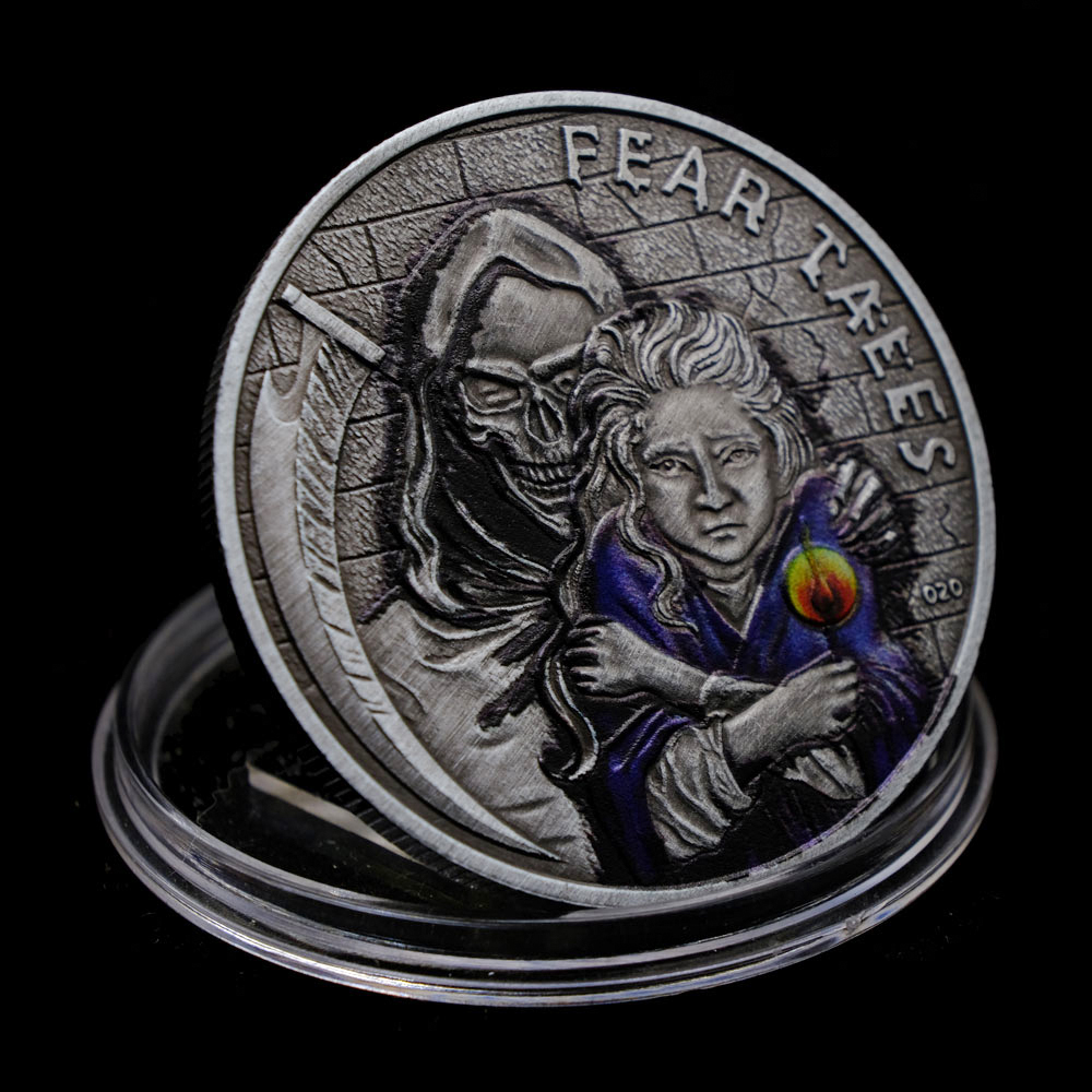 Title 2, Skull Match Girl Halloween Commemorative Coin