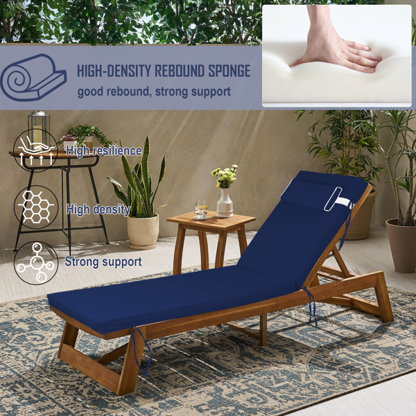 Outdoor Chaise Lounge Cushion, 80 In. X 26 In. X 3 In. Waterproof Fade-Resistant Patio Chair Pad For Pool Beach — foto 6
