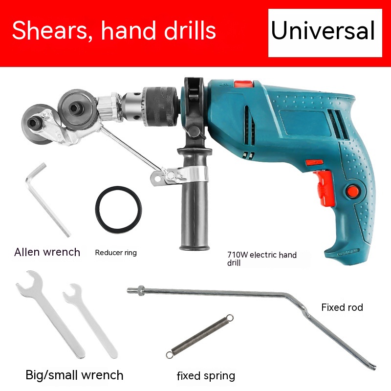 Universal electric hand drill