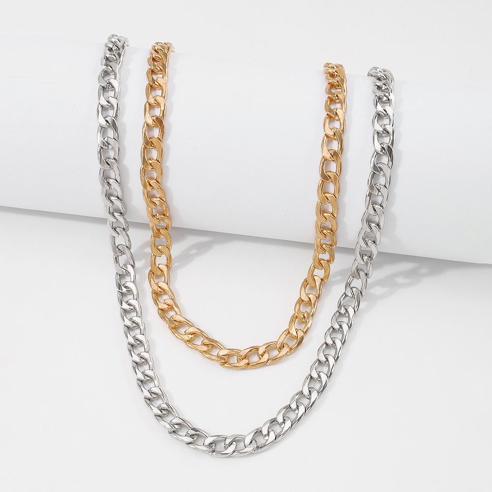 Clavicle Chain Alloy Fashion Personality Double-layer Necklace Women