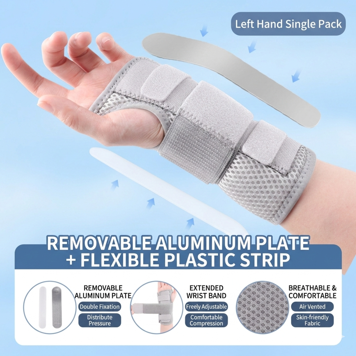 Attelle Poignet Aluminium — Soulagement Carpal Tunnel - image 8