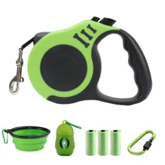 Pet Automatic Retractable Traction Rope Set Dog Leash Dog Traction Rope Device - Green - View 1
