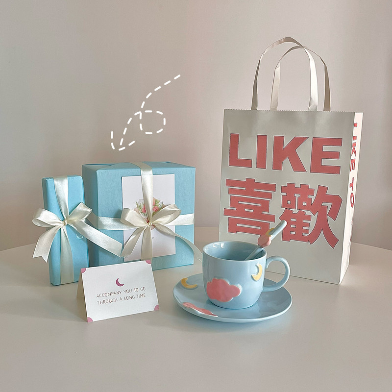 Blue Coffee Ceramic Cup And Saucer Wedding Ceremony