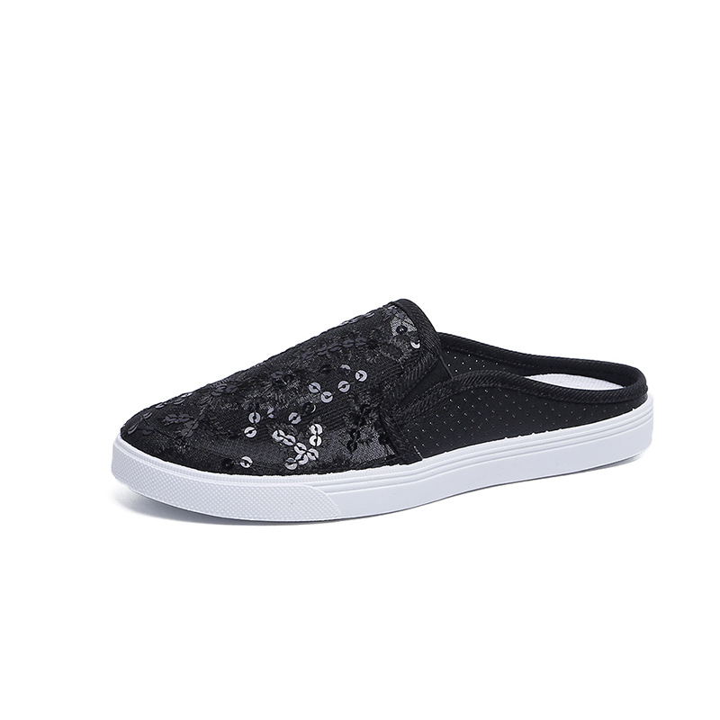 Lace Half Drag Women Viscose Shoes New Baotou