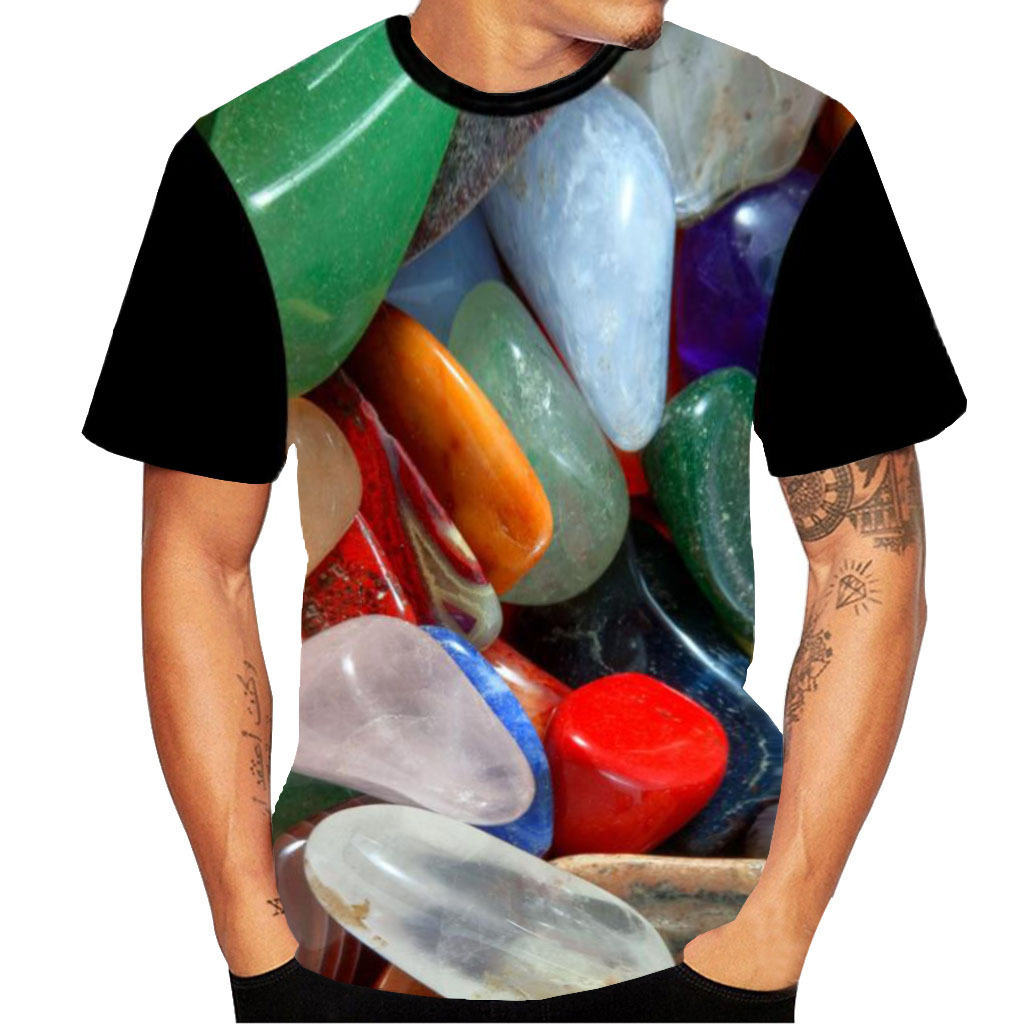 Title 8, T-shirt da uomo 3D con stampa montagna Wanli Sn...