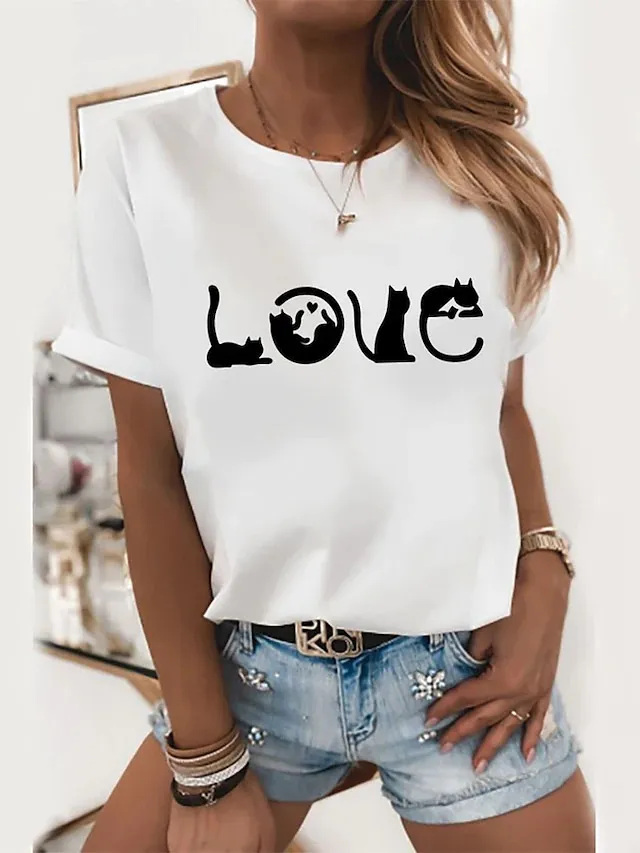 3D Printed Women's Street Short Sleeve Sports 4Color - Shop at LoveMi