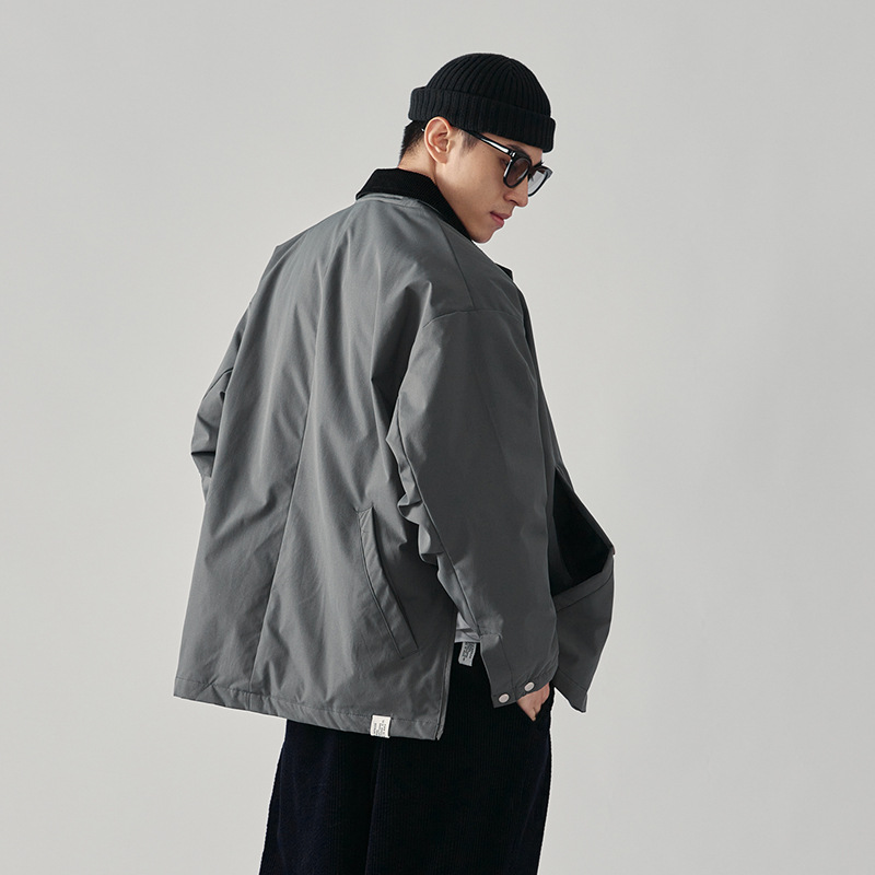Vintage Work Clothes Simple Loose Suit Long Sleeved Men's Coat
