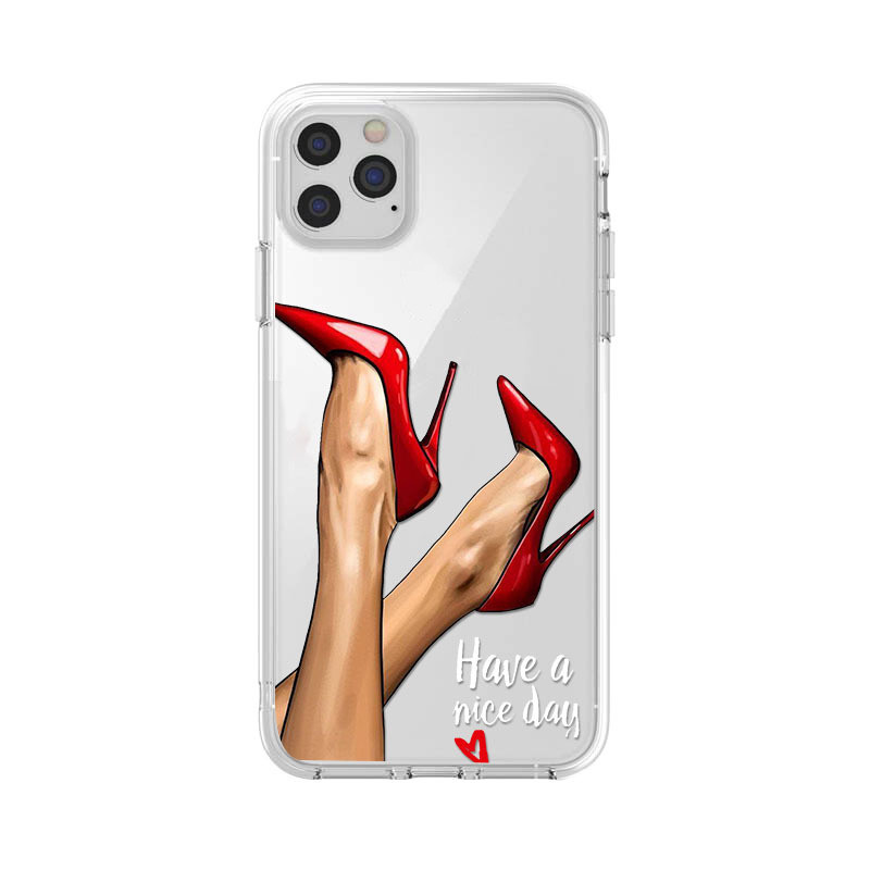 Fashion Lady Mobile Phone Case Transparent TPU Soft Protective Cover - Image 14