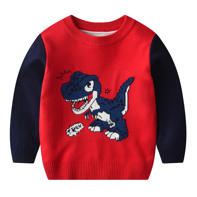 Dinosaur Pullover 02Red