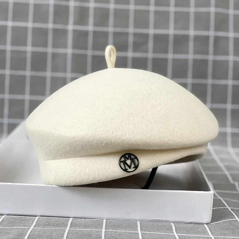 Women's Elegant Woolen Retro All-match Beret - White