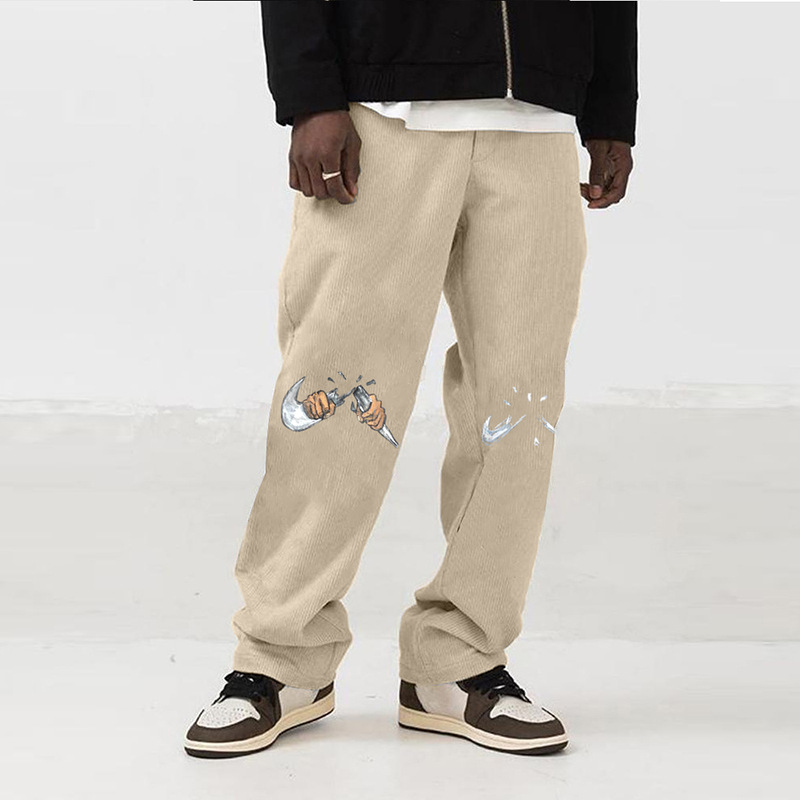 Printed Trousers Loose Casual Pants Fun Printing Trend