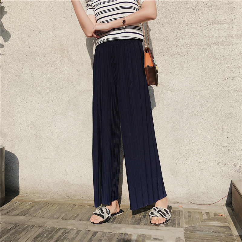 Title 2, High Pleated Chiffon Wide-leg Pants For Women I...