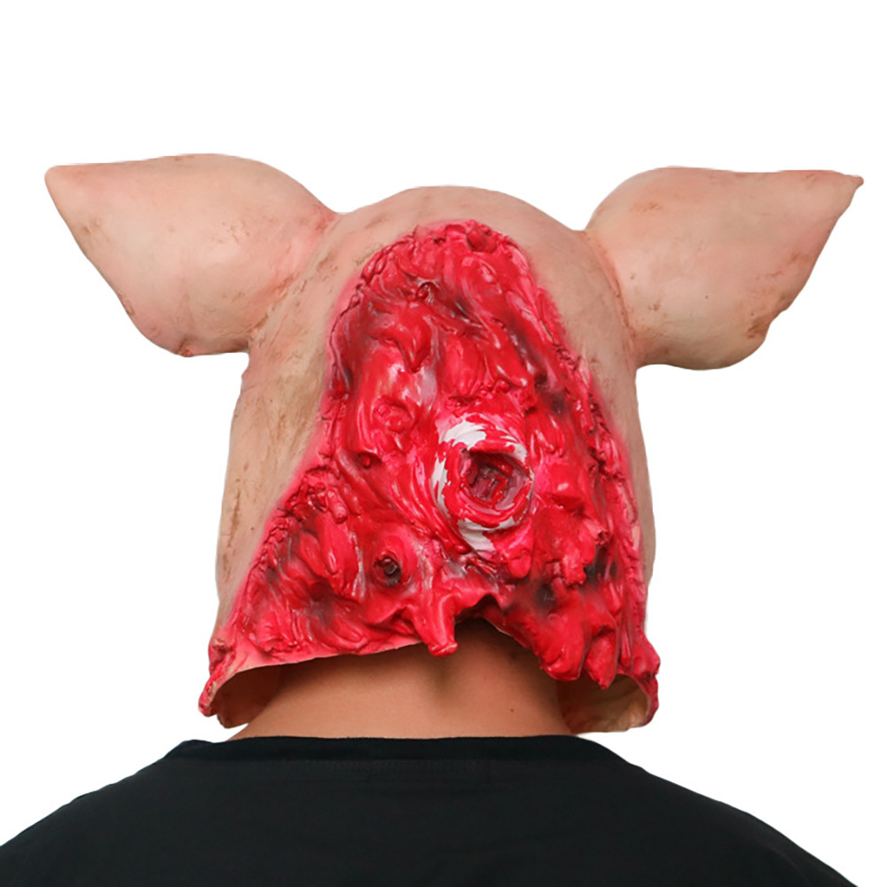 Halloween Horror Latex Rotten Face Pig Head Mask — foto 10