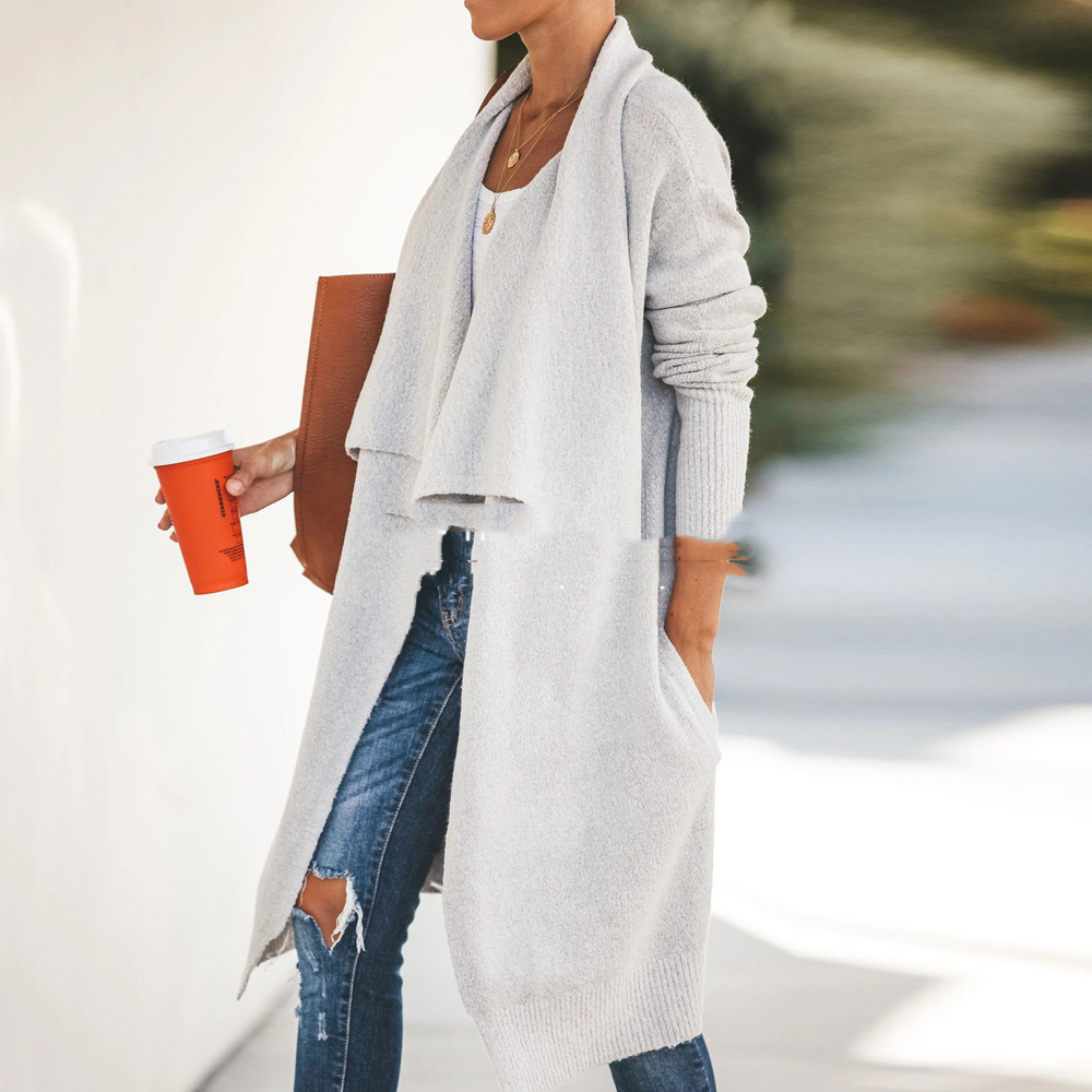 Title 3, Cardigan Veste Manteau Mi-long Pull Offrant Cha...