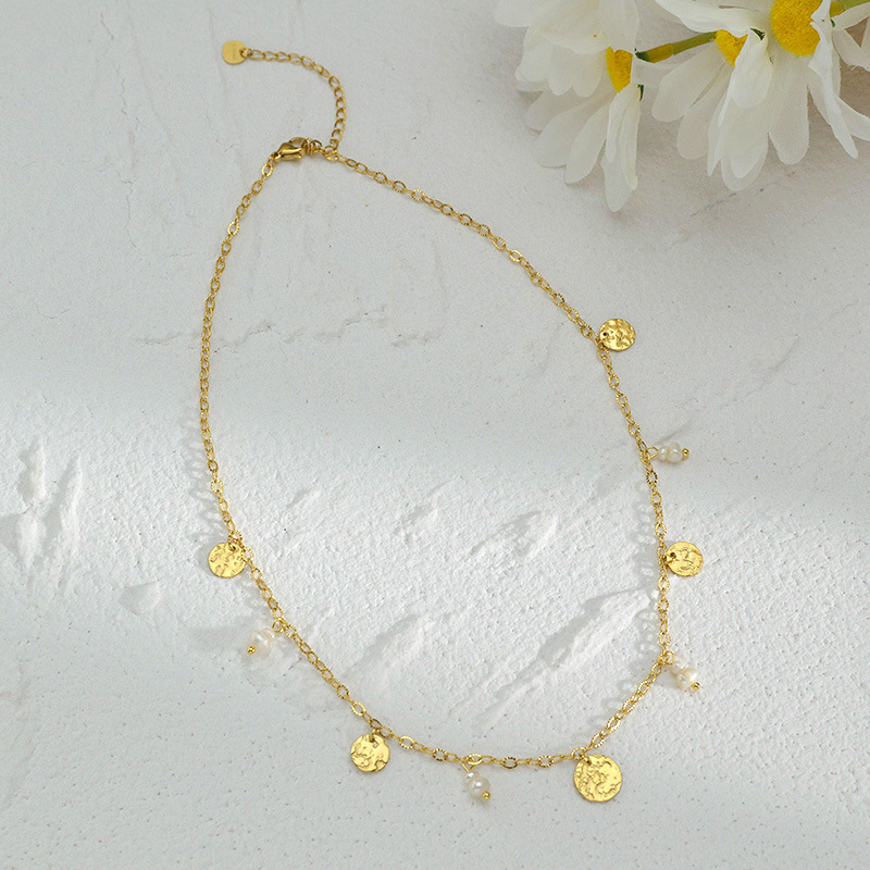 European And American Fashion Round Brand Titanium Steel Necklace Simple Sense