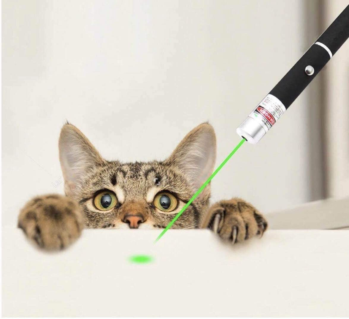 532nm Green Laser Pointer Pen Light Visible Single Beam AAA Lazer Torch 5PCS Mini Small Teaching Pen Light Pet Toys