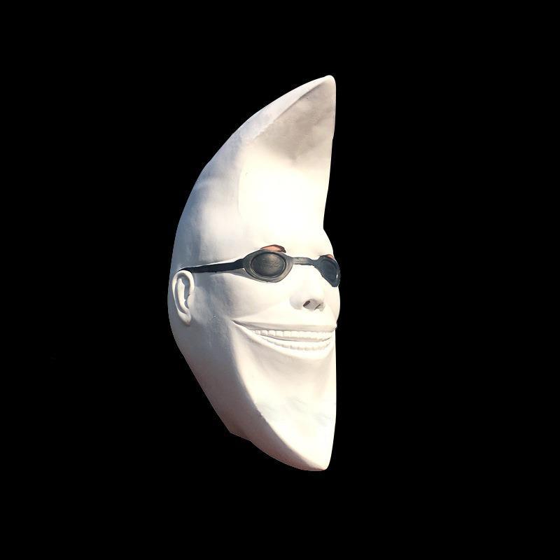 White Moon Head Cover Moon Mask Ball Party — foto 6