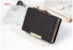 Korean Version Fashion Shiny Surface Multiple Card Slots Student Wallet - Black - View 1