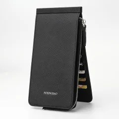 Korean Style Cross Pattern Mobile Phone Bag Multifunctional - Black - View 1