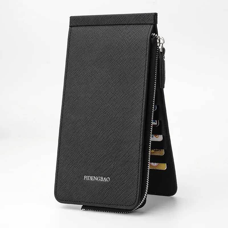Korean Style Cross Pattern Mobile Phone Bag Multifunctional - Black