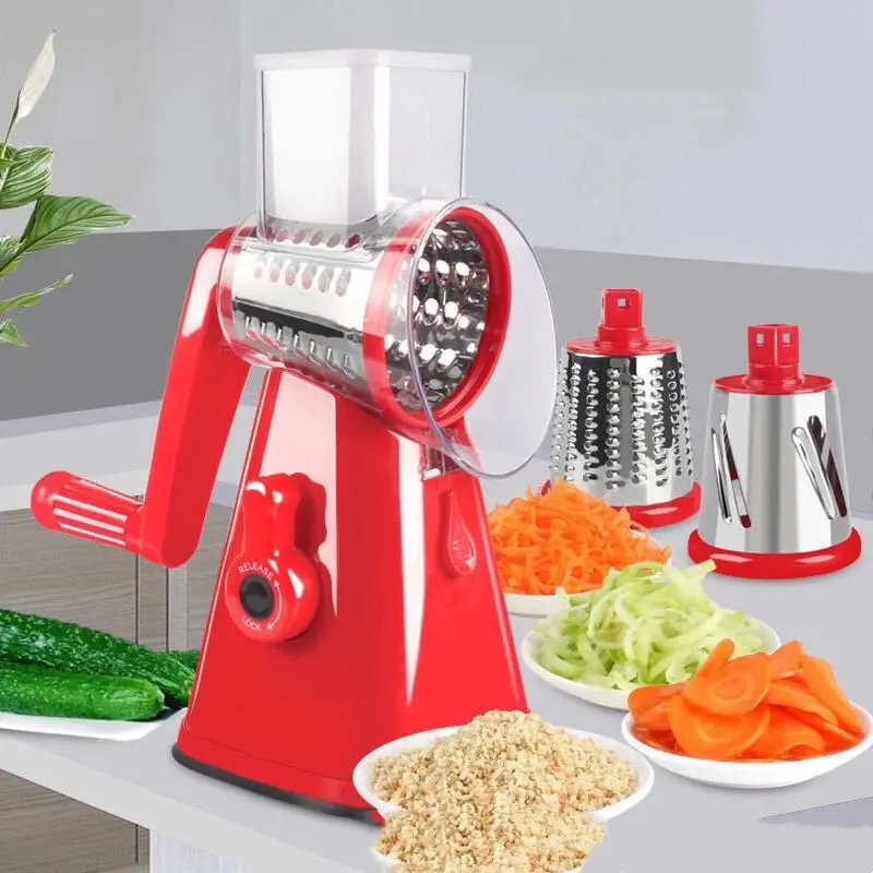 Multi-functional Vegetable Cutter Hand Drum Slicer