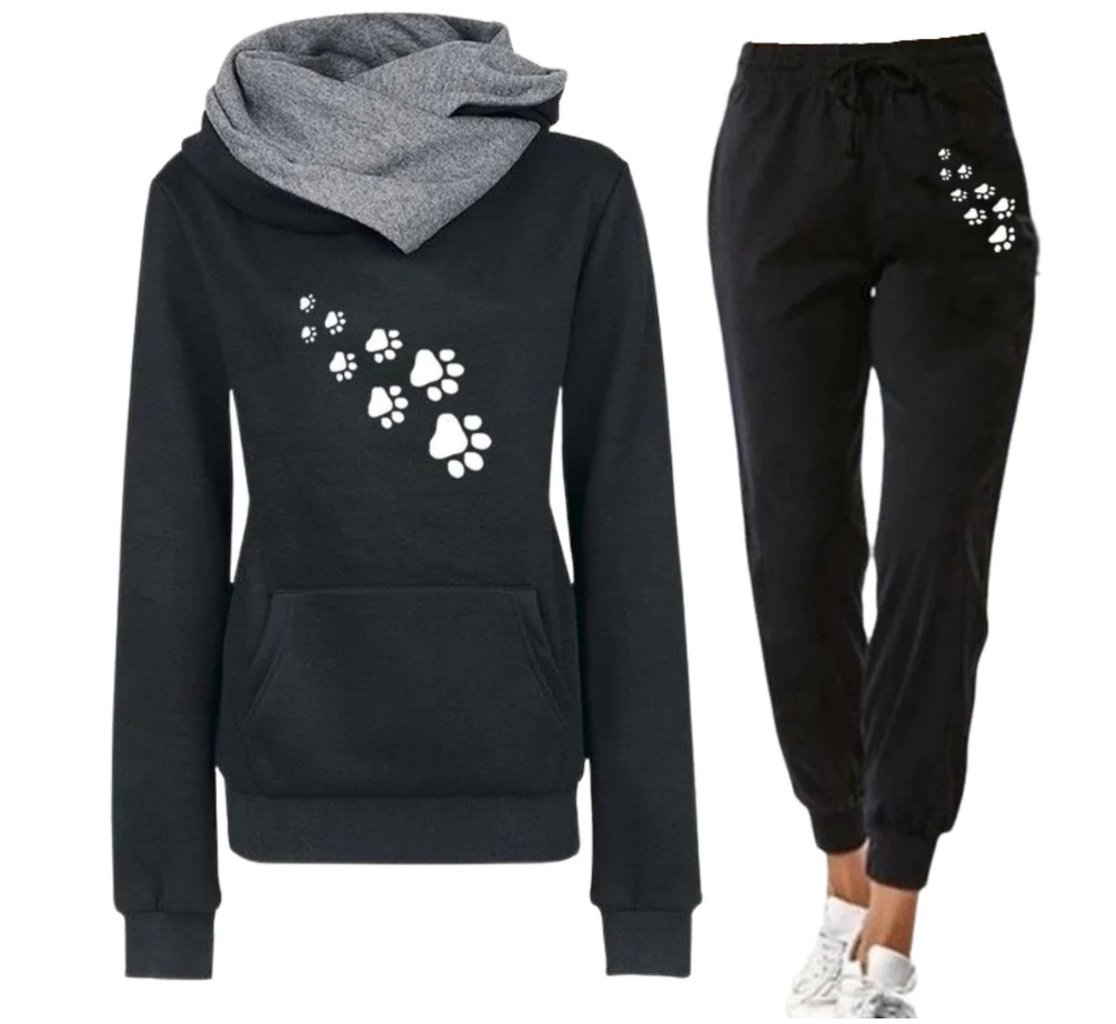 Men's And Women's Printed Sweater Suit