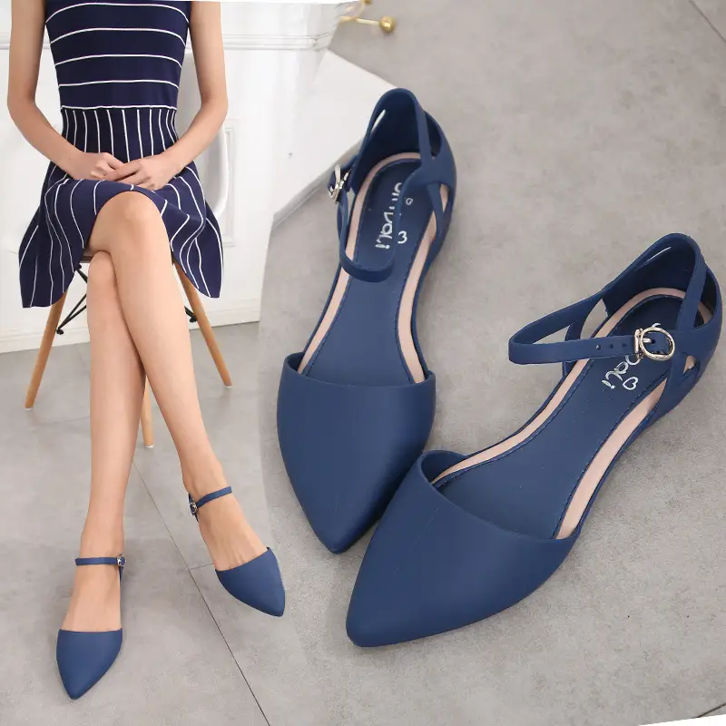 Korean Style Baotou Sandals Female Summer Flat Jelly