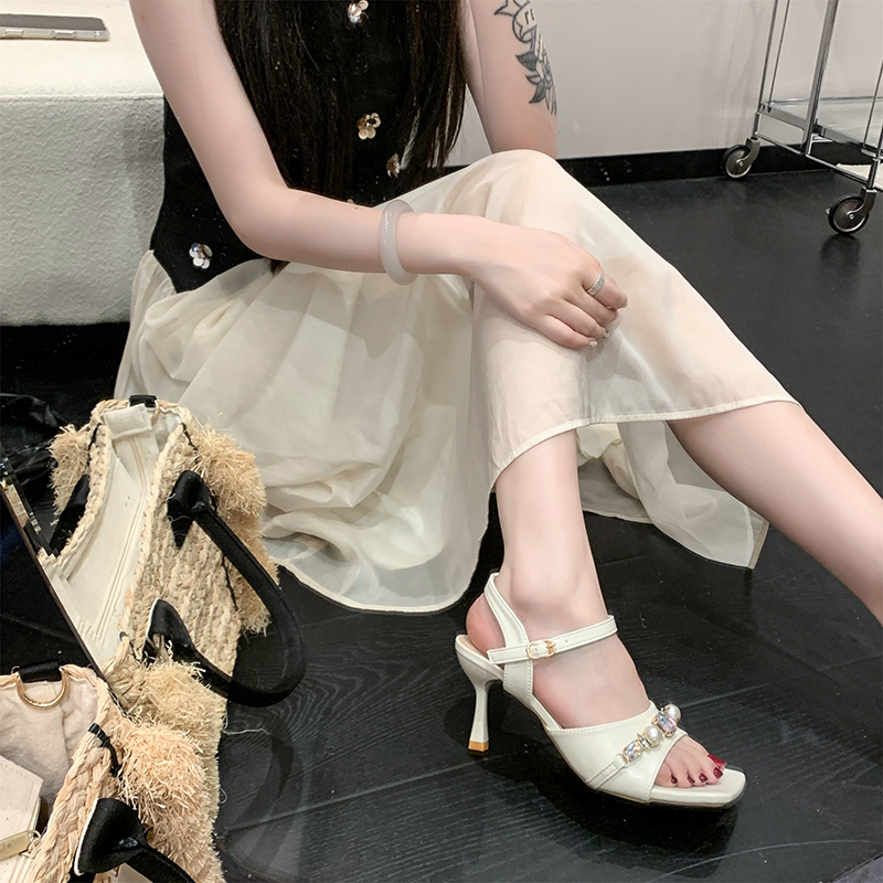 Square Toe Slide Sandals