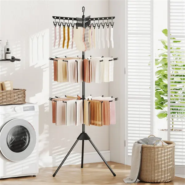 3-Tier Foldable Tripod Clothes Drying Rack