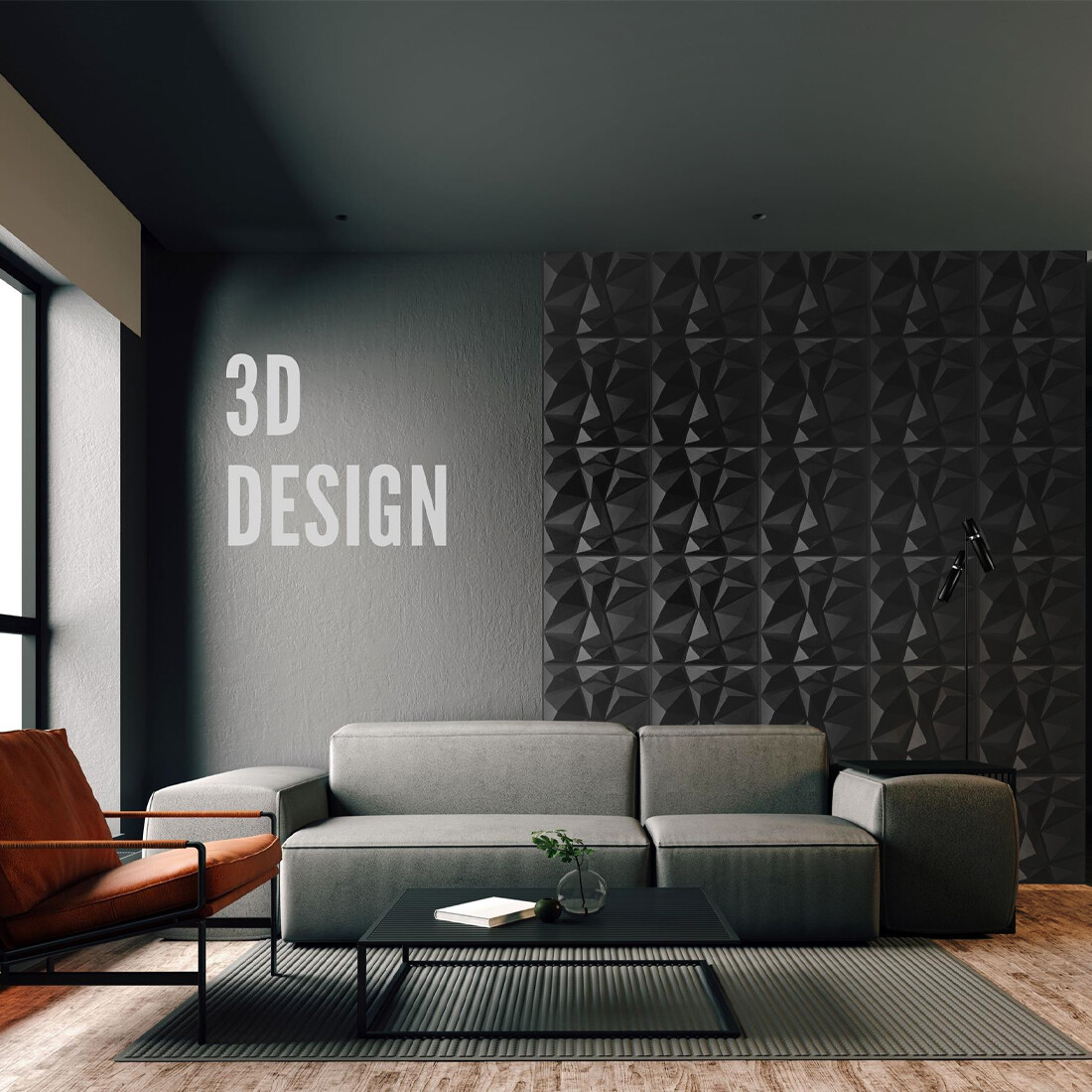 12Pcs Modern Decorative Wall Panel 3D Effect Decor PVC Panels Cladding UK — image 4