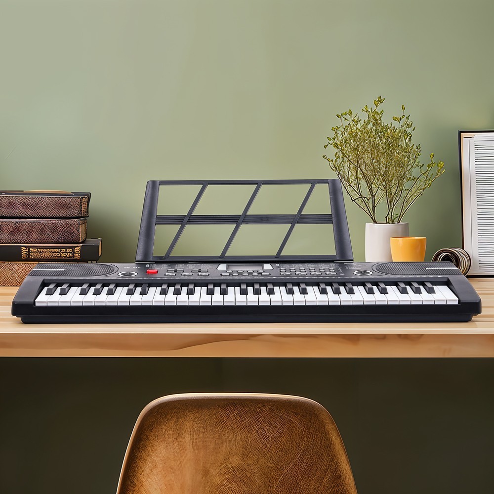 61 Keys Electronic Full Size Keyboard Digital Music Piano 60 Demo Sheet Stand