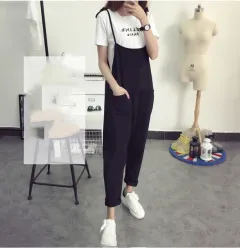 Relaxed Maternity Overalls - View 1