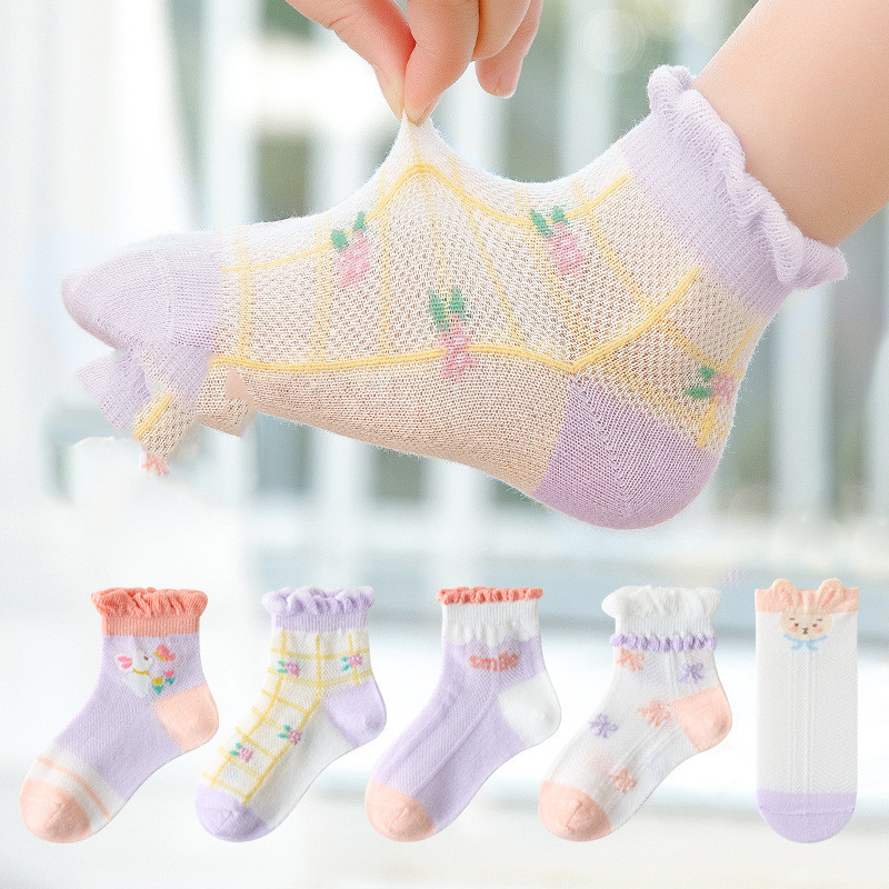 Mesh Light Breathable Soft Cartoon Bunny Cotton Socks