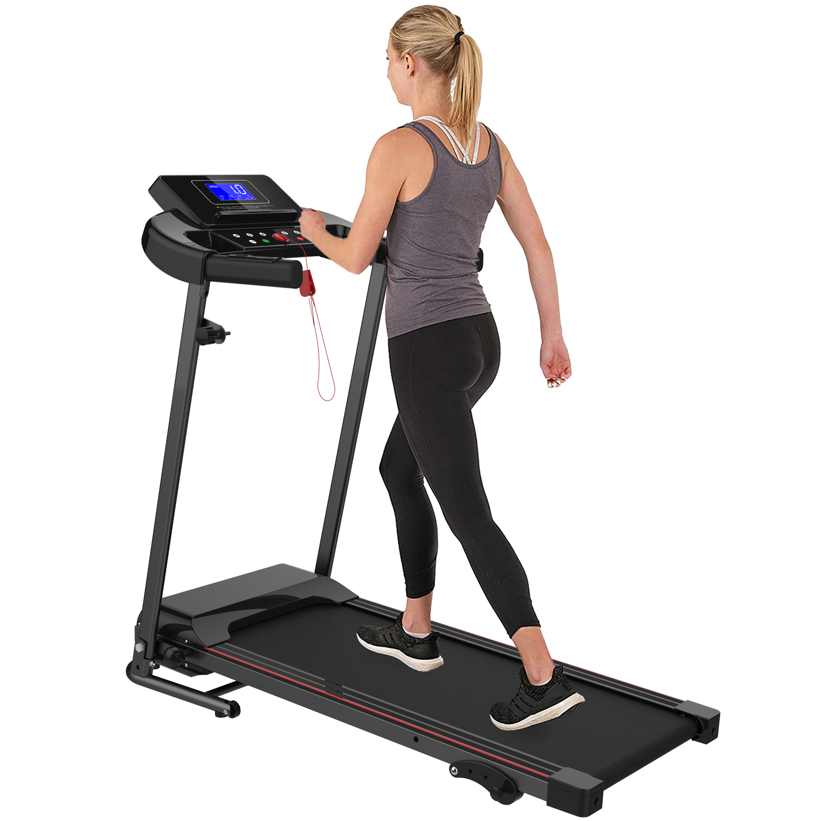 Tilt Electric Treadmill, Foldable Treadmill Exercise Walking Machine 2.5 Hp - Picture 9 of 9