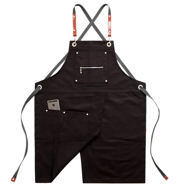 Milk Tea Coffee Shop Overalls Apron Black - Shop at LoveMi