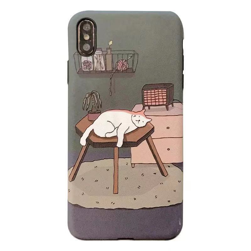 Title 2, Embossed Cat Net Red Cartoon Mobile Phone Case....