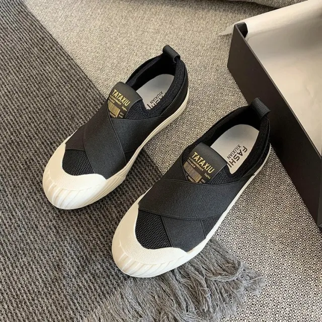 Feizhi Women's Shoes Shell Toe Small White Shoes Sneakers Sneakers Black - Shop at LoveMi