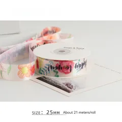 Color Heat Transfer Craft Ribbon Balloon Color Cake Packaging Gift Ribbon - Party Balloon Green - View 1