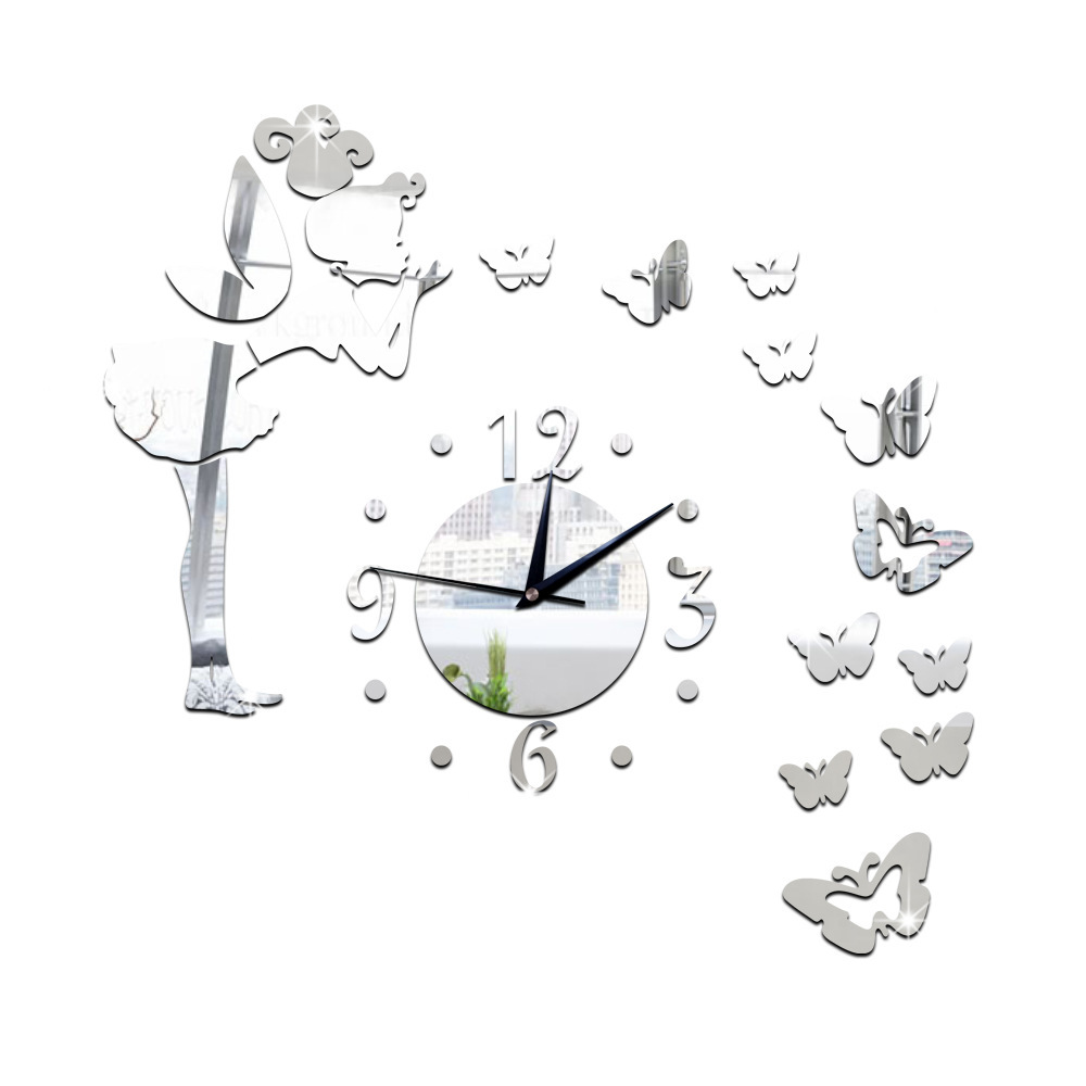 Acrylic Mirror Wall Clock, picture 3 of 3