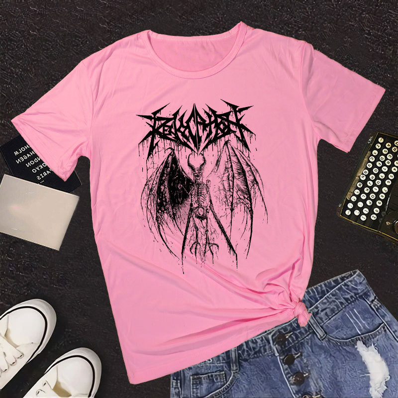 Women's Printed Short Sleeve Loose Top